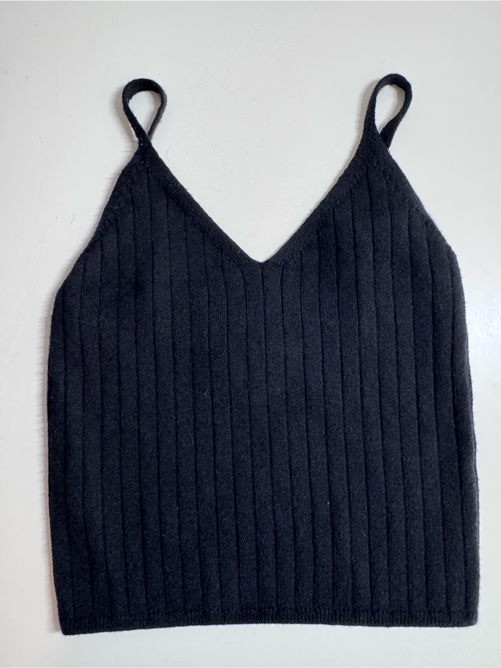 Abercrombie & Fitch Black Ribbed V-Neck Camisole